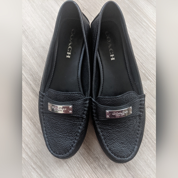 Coach Shoes - COACH Women’s Black Leather Penny Loafers